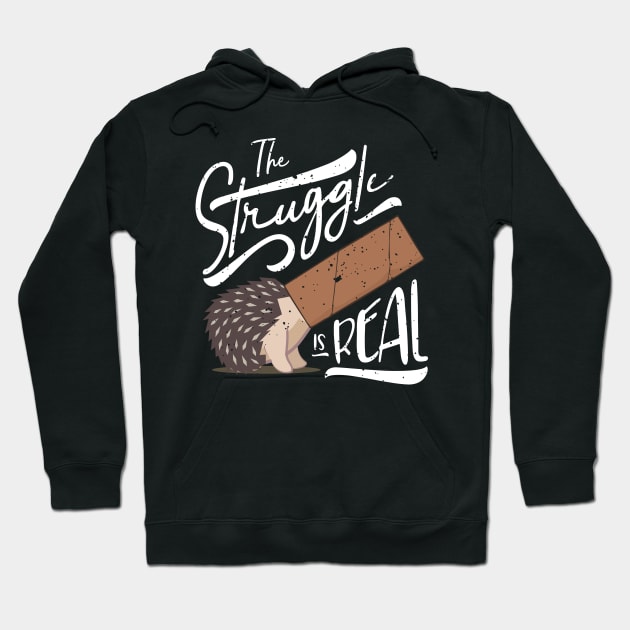 The Struggle Is Real Funny Hedgehog Hoodie by GDLife